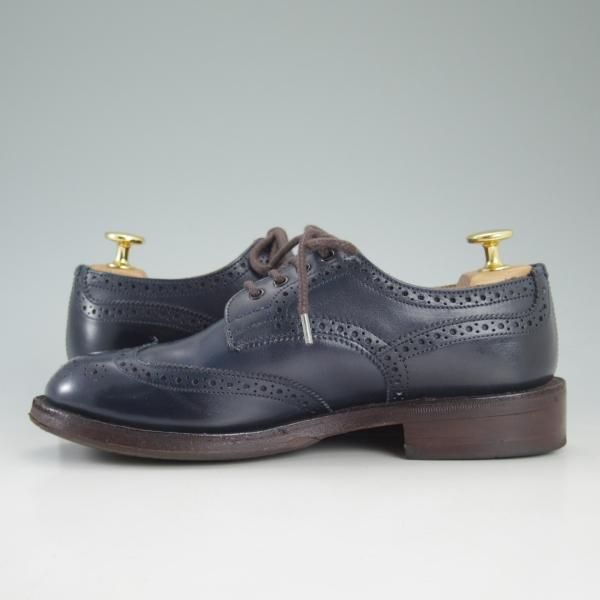 美品★トリッカーズ(レディース) SIZE 4【★バートン/BOURTON/ネイビー】L5633/カントリー短靴/アニリンカーフ/Tricker's★d173