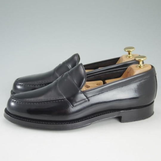 美品★(英)チーニー 7F【定価￥73,440-★HUDSON/ハドソン/コインローファー】5203ラスト/カーフ/黒/メンズ/CHEANEY★d174