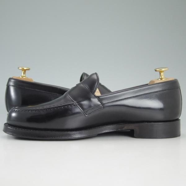 美品★(英)チーニー 7F【定価￥73,440-★HUDSON/ハドソン/コインローファー】5203ラスト/カーフ/黒/メンズ/CHEANEY★d174