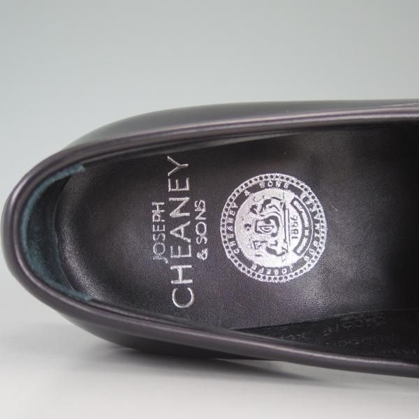 美品★(英)チーニー 7F【定価￥73,440-★HUDSON/ハドソン/コインローファー】5203ラスト/カーフ/黒/メンズ/CHEANEY★d174