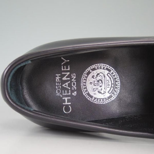 美品★(英)チーニー 7F【定価￥73,440-★HUDSON/ハドソン/コインローファー】5203ラスト/カーフ/黒/メンズ/CHEANEY★d174