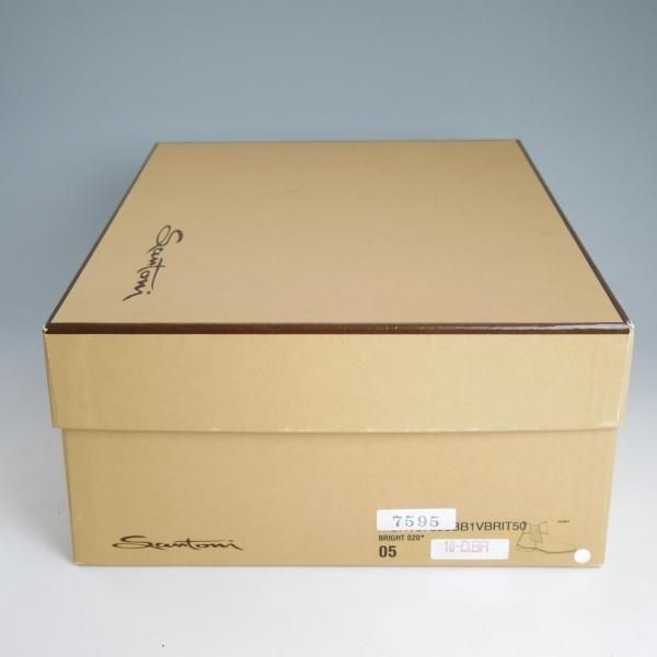美品★(伊)サントーニ SIZE 5【定価10万円程度★サイドゴアブーツ/7595】カーフ/濃茶/メンズ/Santoni★d191