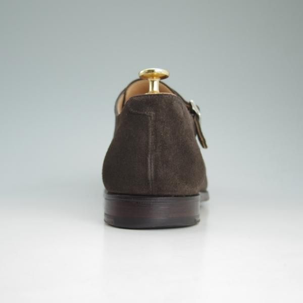 極上★クロケット&ジョーンズ 8.5E【★ラウンズ/LOWNDES】ダブルモンク/348ラスト/濃茶/スエード/メンズ/Crockett&Jones★d195