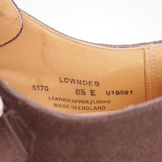 極上★クロケット&ジョーンズ 8.5E【★ラウンズ/LOWNDES】ダブルモンク/348ラスト/濃茶/スエード/メンズ/Crockett&Jones★d195