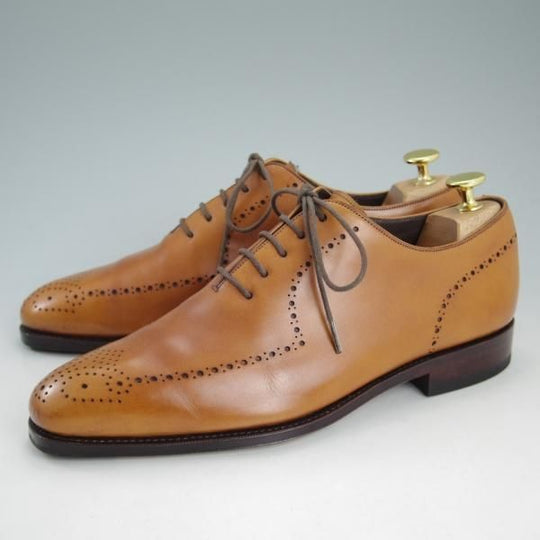 極上★(スペイン製)カルミナ SIZE 6.5【★ISETAN MEN'S/伊勢丹メンズ取扱い】80453/ホールカット/茶/カーフ/メンズ/CARMINA★d200