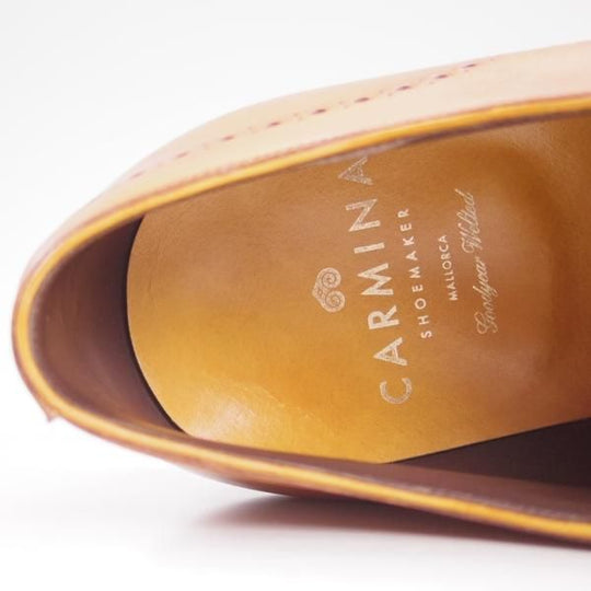 極上★(スペイン製)カルミナ SIZE 6.5【★ISETAN MEN'S/伊勢丹メンズ取扱い】80453/ホールカット/茶/カーフ/メンズ/CARMINA★d200