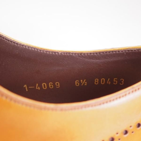 極上★(スペイン製)カルミナ SIZE 6.5【★ISETAN MEN'S/伊勢丹メンズ取扱い】80453/ホールカット/茶/カーフ/メンズ/CARMINA★d200