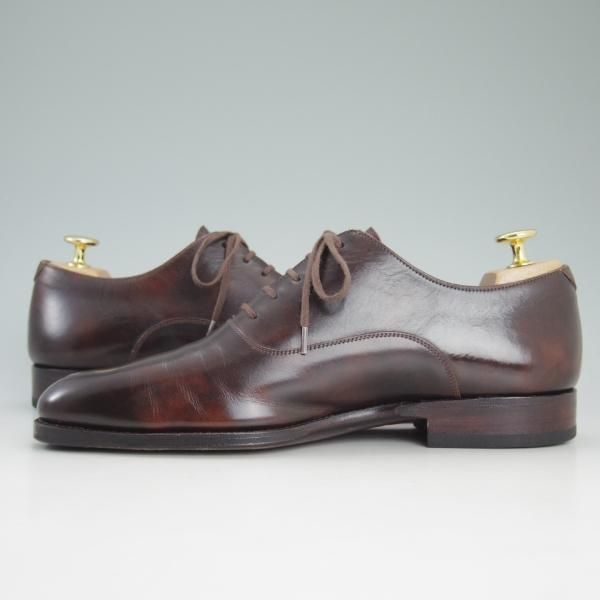 極上★(スペイン製)カルミナ SIZE 7【ミュージアムカーフ/マロン★伊勢丹メンズ取扱】80451/プレーントゥ/赤茶/カーフ/CARMINA★d201