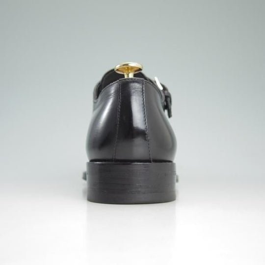 極上★(伊)エルメネジルド・ゼニア SIZE 6【★ブラックラピド製法/クチュールライン/Couture】黒/カーフ/シューズ/Ermenegildo Zegna★d203