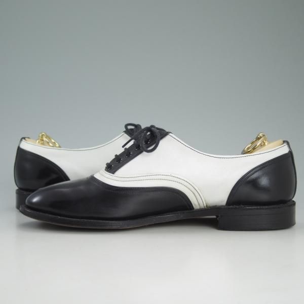 極上★トリッカーズ UK6.5/US7程度【★COMME des GARCONS別注/コムデギャルソン】プレーントゥ/白×黒/カーフ/メンズ/Tricker's★d204