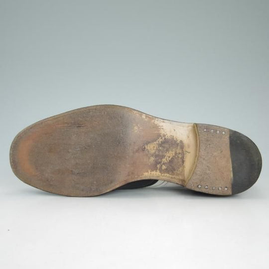 極上★トリッカーズ UK6.5/US7程度【★COMME des GARCONS別注/コムデギャルソン】プレーントゥ/白×黒/カーフ/メンズ/Tricker's★d204