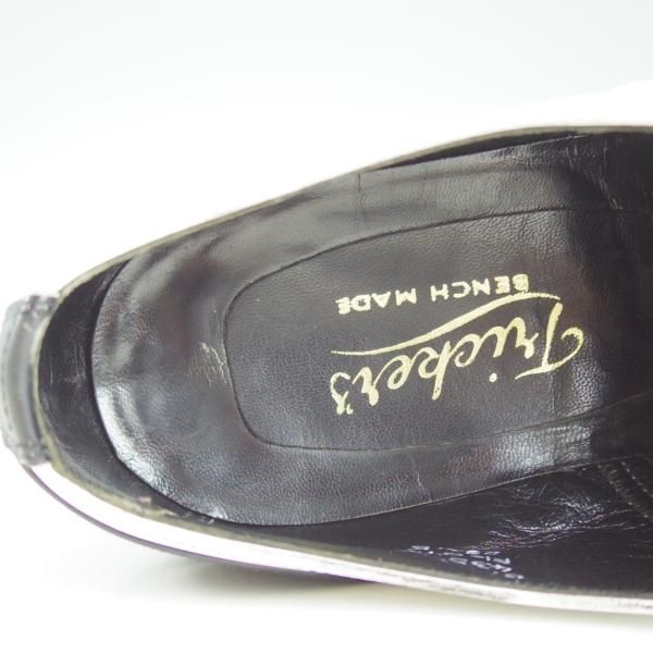 極上★トリッカーズ UK6.5/US7程度【★COMME des GARCONS別注/コムデギャルソン】プレーントゥ/白×黒/カーフ/メンズ/Tricker's★d204
