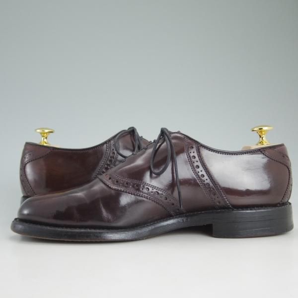 極上★(米)アレンエドモンズ 7.5C【定価10万円以上★コードバン仕様/Polo/ポロ】サドルシューズ/バーガンディー/ALLEN EDMONDS★d206