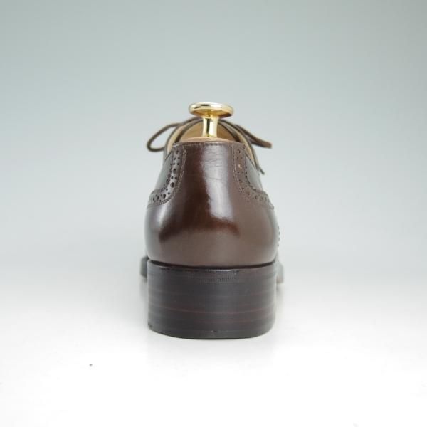 美品★(伊)タニノクリスチー SIZE 6【定価10万円以上★フルブローグ】103882/カーフ/メンズ/濃茶/TANINO CRISCI★d211