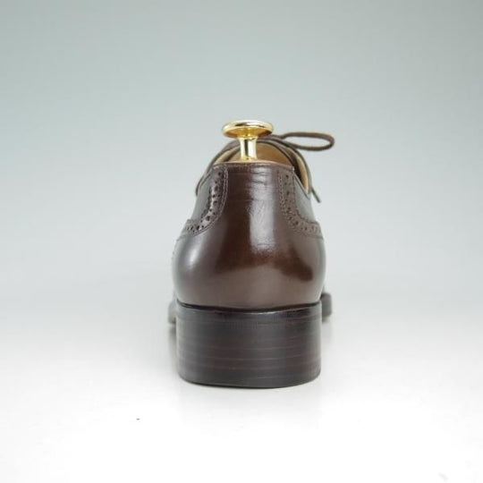 美品★(伊)タニノクリスチー SIZE 6【定価10万円以上★フルブローグ】103882/カーフ/メンズ/濃茶/TANINO CRISCI★d211