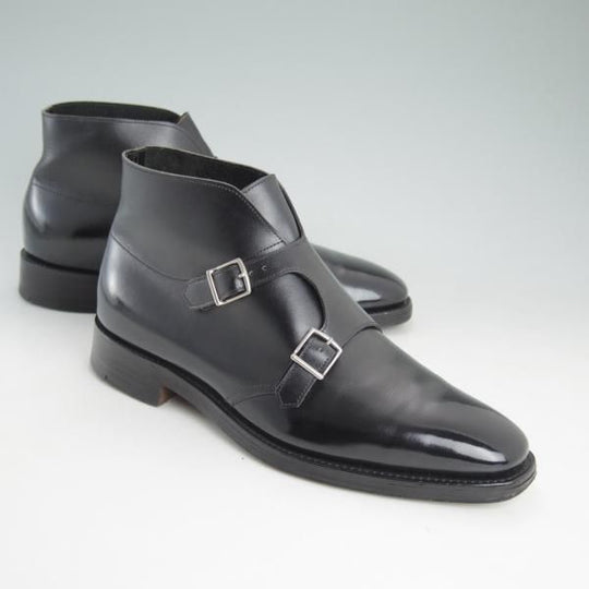 極上★ジョンロブ 7.5E【貴重★ダブルモンクブーツ/Debbe/8896ラスト】カーフ/黒/メンズ/JOHN LOBB★d212