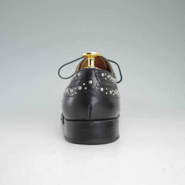 極上★チャーチ(レディース) SIZE 37.5【貴重★カーフ仕様のバーウッド/スタッズ/BURWOOD MET 2】黒/フルブローグ/Church's★d213