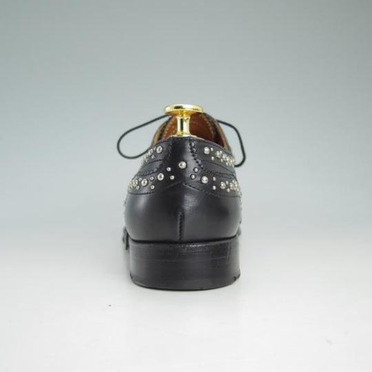 極上★チャーチ(レディース) SIZE 37.5【貴重★カーフ仕様のバーウッド/スタッズ/BURWOOD MET 2】黒/フルブローグ/Church's★d213