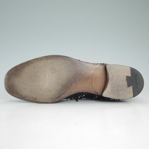 極上★チャーチ(レディース) SIZE 37.5【貴重★カーフ仕様のバーウッド/スタッズ/BURWOOD MET 2】黒/フルブローグ/Church's★d213