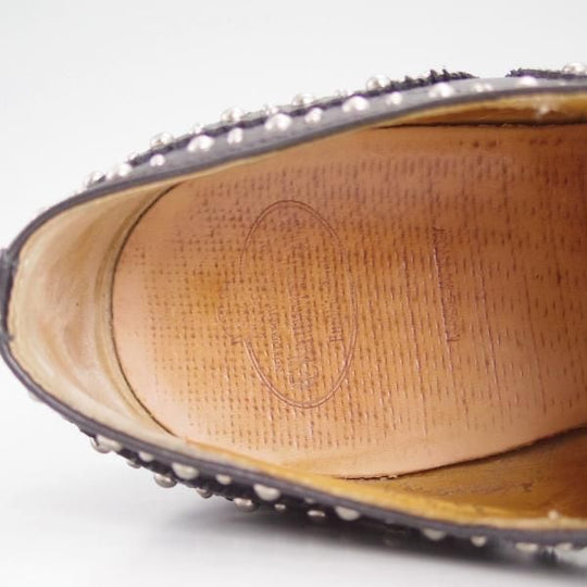 極上★チャーチ(レディース) SIZE 37.5【貴重★カーフ仕様のバーウッド/スタッズ/BURWOOD MET 2】黒/フルブローグ/Church's★d213