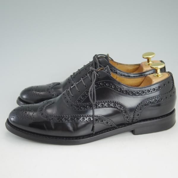 極上★チャーチ(レディース) SIZE 37.5【★バーウッド/BURWOOD W】ポリッシュドバインダーカーフ/黒/Church's★d214