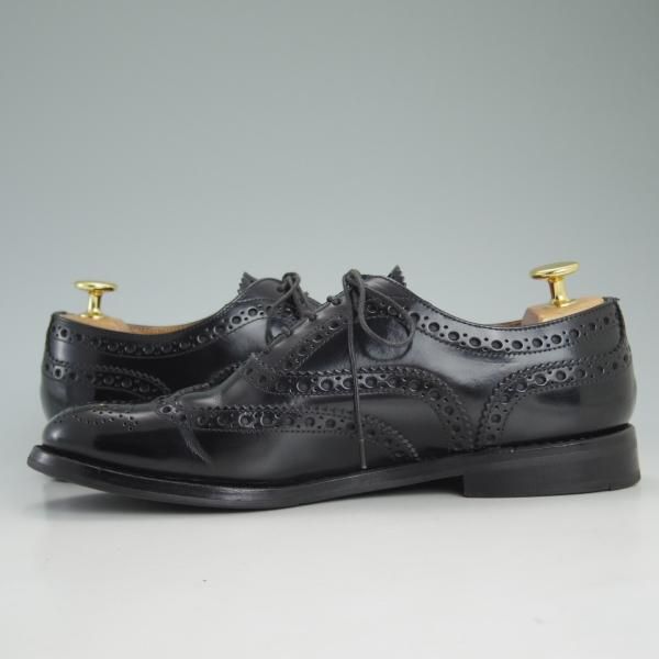 極上★チャーチ(レディース) SIZE 37.5【★バーウッド/BURWOOD W】ポリッシュドバインダーカーフ/黒/Church's★d214
