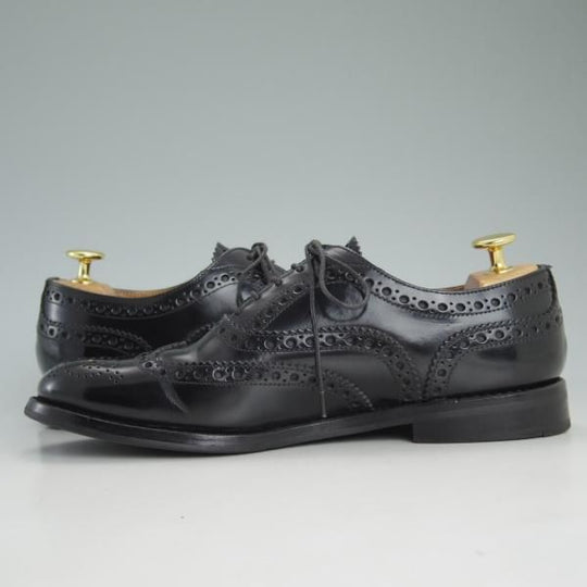 極上★チャーチ(レディース) SIZE 37.5【★バーウッド/BURWOOD W】ポリッシュドバインダーカーフ/黒/Church's★d214