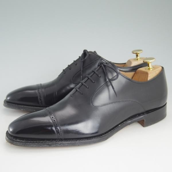 極美品★(英)チーニー 7.5F【★ポールスミス別注/Paul Smith】205ラスト/黒/ストレートチップ/カーフ/メンズ/CHEANEY★d215