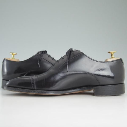 極美品★(英)チーニー 7.5F【★ポールスミス別注/Paul Smith】205ラスト/黒/ストレートチップ/カーフ/メンズ/CHEANEY★d215