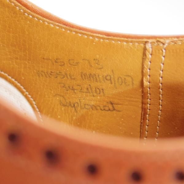 美品★チャーチ 75G/UK7.5【貴重★旧チャーチのディプロマット/DIPLOMAT/73ラスト】サンダルウッド/カーフ/セミブローグ/Church's★d217