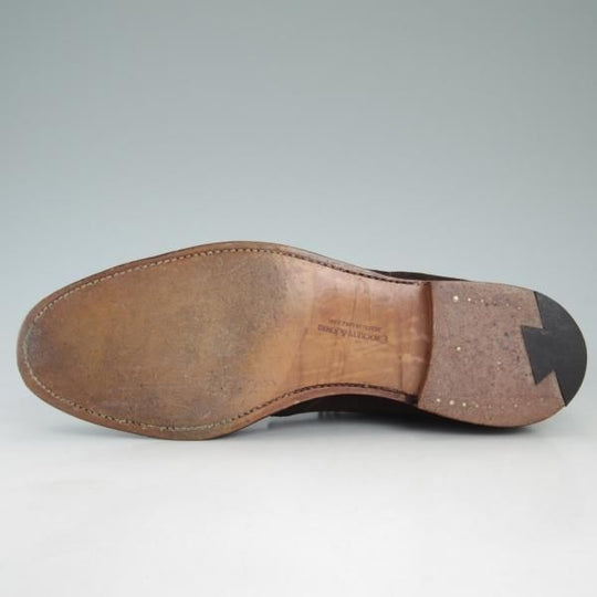 美品★クロケット&ジョーンズ 7.5E【★トレーディングポスト別注】200ラスト/濃茶/チャッカブーツ/スエード/メンズ/Crockett&Jones★d219