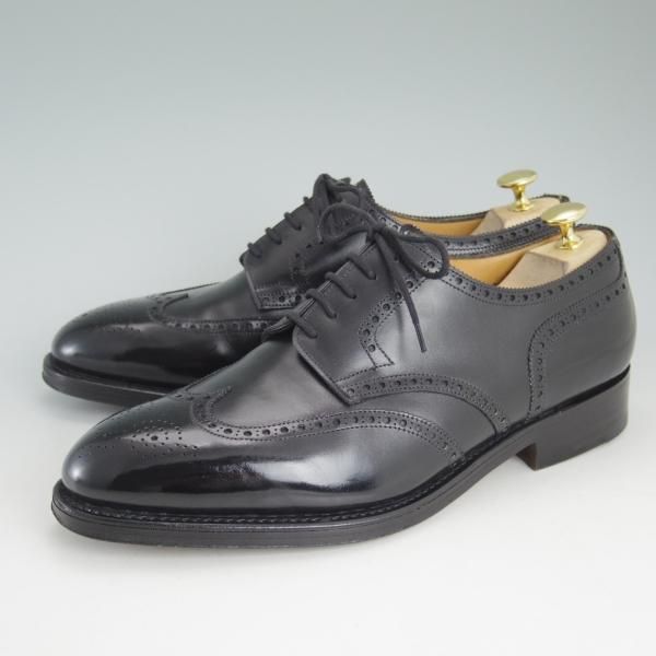 美品★ジョンロブ 7.5EE【貴重★8695ラストのDARBY/ダービー】フルブローグ/黒/カーフ/メンズ/JOHN LOBB★d222