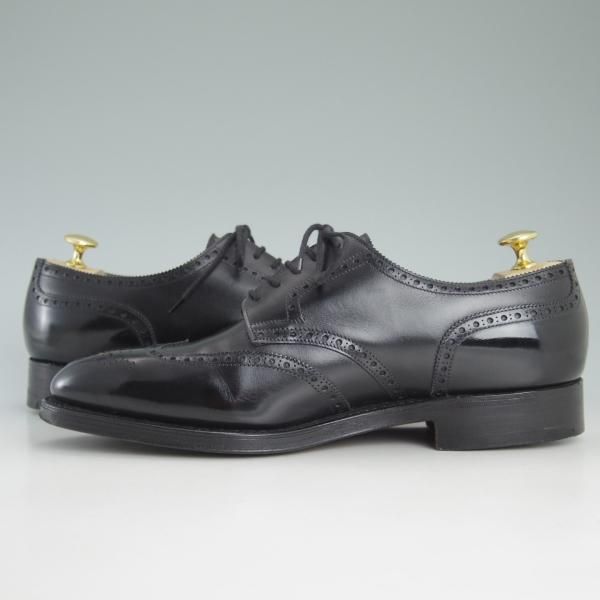 美品★ジョンロブ 7.5EE【貴重★8695ラストのDARBY/ダービー】フルブローグ/黒/カーフ/メンズ/JOHN LOBB★d222