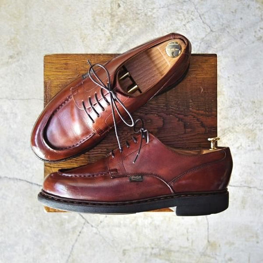 ★パラブーツ SIZE 7【★CHAMBORD/シャンボード】マロン/リスレザー/TEXソール/茶/Uチップ/カーフ/メンズ/Paraboot★d224