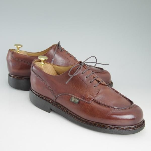 ★パラブーツ SIZE 7【★CHAMBORD/シャンボード】マロン/リスレザー/TEXソール/茶/Uチップ/カーフ/メンズ/Paraboot★d224