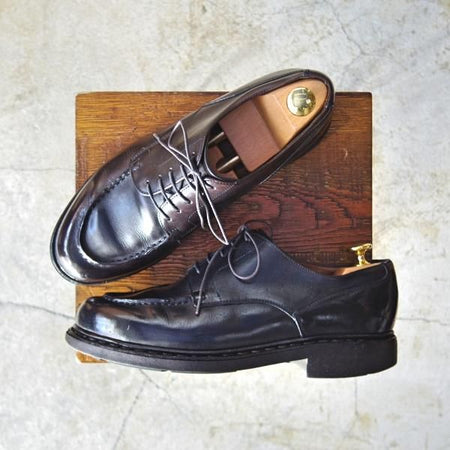 ★パラブーツ SIZE 7.5【★CHAMBORD/シャンボード】リスレザー/TEXソール/黒/Uチップ/カーフ/メンズ/Paraboot★d225