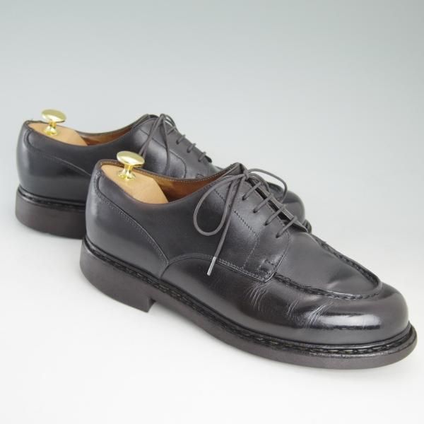 ★パラブーツ SIZE 7.5【★CHAMBORD/シャンボード】リスレザー/TEXソール/黒/Uチップ/カーフ/メンズ/Paraboot★d225