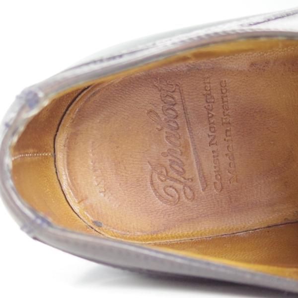 ★パラブーツ SIZE 7.5【★CHAMBORD/シャンボード】リスレザー/TEXソール/黒/Uチップ/カーフ/メンズ/Paraboot★d225