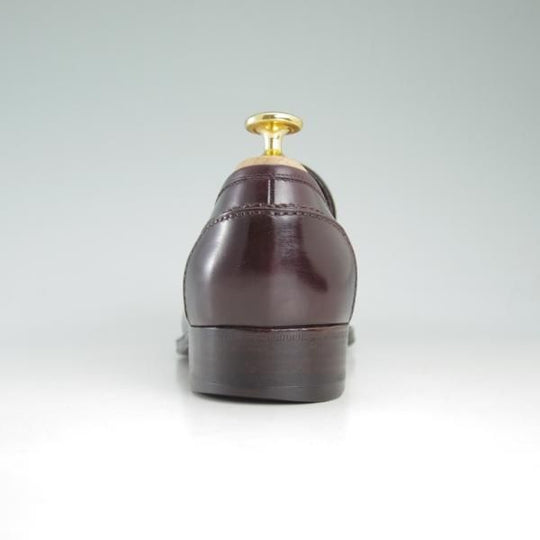 極上★(伊)タニノクリスチー SIZE 5【定価10万円以上★コインローファー】123165/カーフ/赤茶/スリッポン/メンズ/TANINO CRISCI★d228