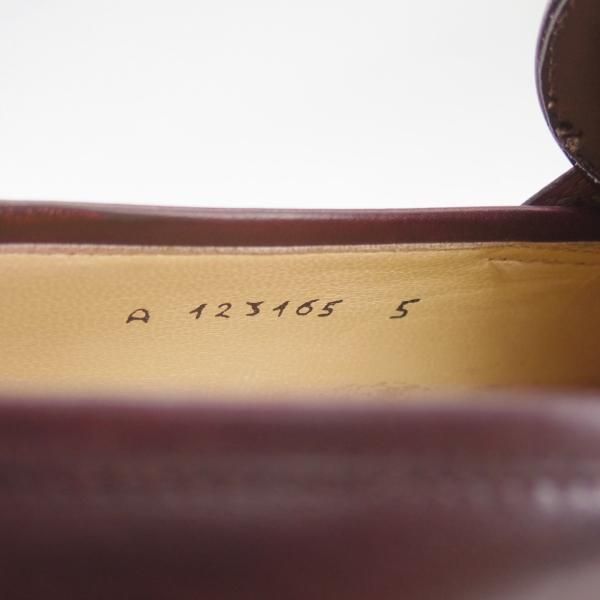 極上★(伊)タニノクリスチー SIZE 5【定価10万円以上★コインローファー】123165/カーフ/赤茶/スリッポン/メンズ/TANINO CRISCI★d228