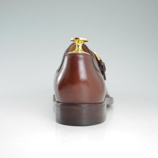 美品★(伊)タニノクリスチー SIZE 5.5【高額★ノルベジェーゼ製法】モンクストラップ/126506/カーフ/茶/メンズ/TANINO CRISCI★d230