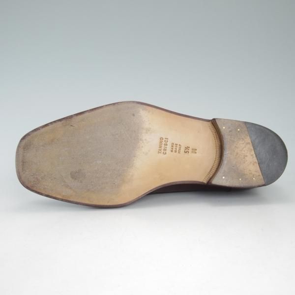 美品★(伊)タニノクリスチー SIZE 5.5【高額★ノルベジェーゼ製法】モンクストラップ/126506/カーフ/茶/メンズ/TANINO CRISCI★d230