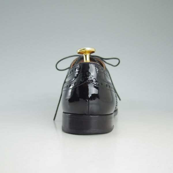 極上★チャーチ(レディース) SIZE 37【★バーウッド/BURWOOD 3W】パテントレザー/フルブローグ/ウイングチップ/黒/Church's★d237