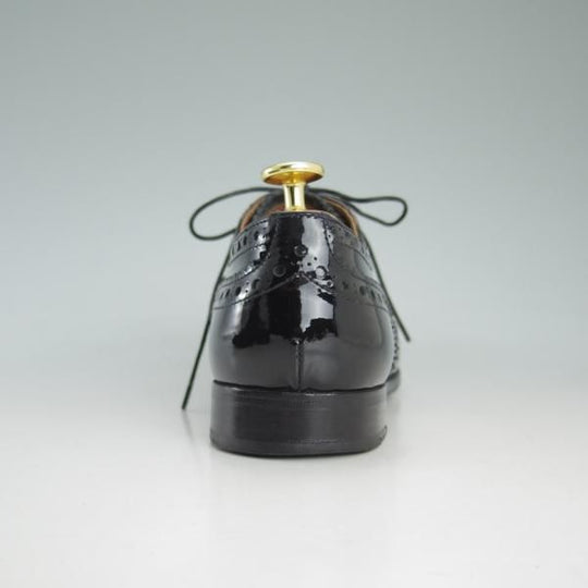 極上★チャーチ(レディース) SIZE 37【★バーウッド/BURWOOD 3W】パテントレザー/フルブローグ/ウイングチップ/黒/Church's★d237