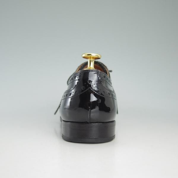 極上★チャーチ(レディース) SIZE 37【★バーウッド/BURWOOD 3W】パテントレザー/フルブローグ/ウイングチップ/黒/Church's★d237
