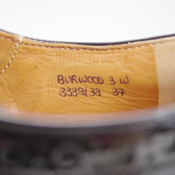 極上★チャーチ(レディース) SIZE 37【★バーウッド/BURWOOD 3W】パテントレザー/フルブローグ/ウイングチップ/黒/Church's★d237