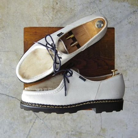 ほぼ未使用★パラブーツ SIZE 43【貴重★フォック仕様/MICHAEL/ミカエル/BEAMS別注】スエード/白/ビームス/Paraboot★d238