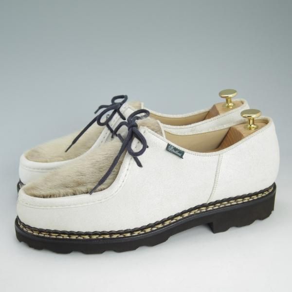 ほぼ未使用★パラブーツ SIZE 43【貴重★フォック仕様/MICHAEL/ミカエル/BEAMS別注】スエード/白/ビームス/Paraboot★d238