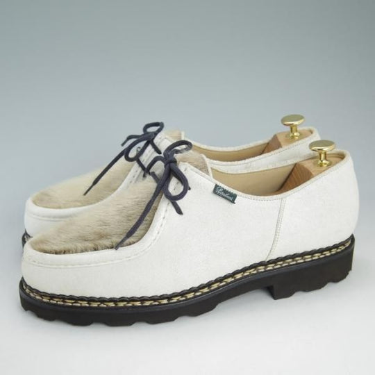 ほぼ未使用★パラブーツ SIZE 43【貴重★フォック仕様/MICHAEL/ミカエル/BEAMS別注】スエード/白/ビームス/Paraboot★d238