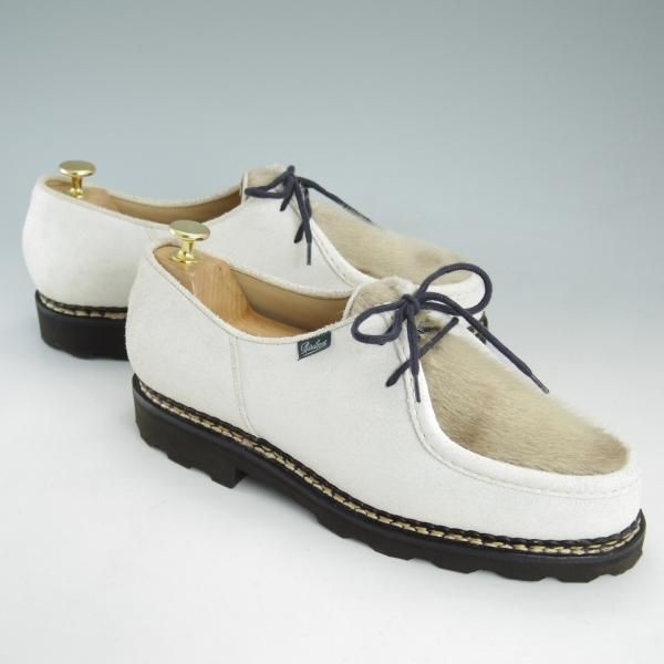 ほぼ未使用★パラブーツ SIZE 43【貴重★フォック仕様/MICHAEL/ミカエル/BEAMS別注】スエード/白/ビームス/Paraboot★d238
